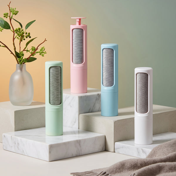 2-1 Reusable Pet Hair Remover Brush Lint Roller Portable Effective Self Cleaning Tool for Cat Dog Fur Hair Dust Removal Brush